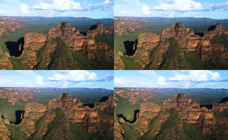 峡谷丛林山地航拍