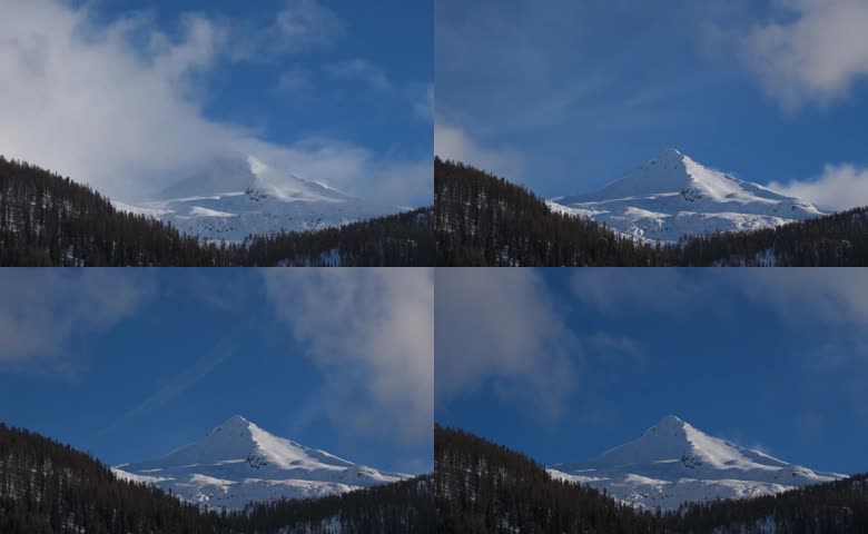 冬季高山森林雪景