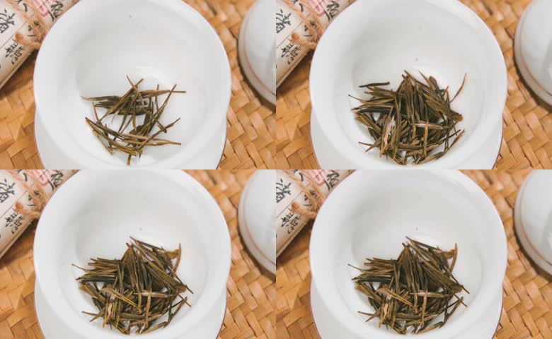 盖碗干茶芽叶