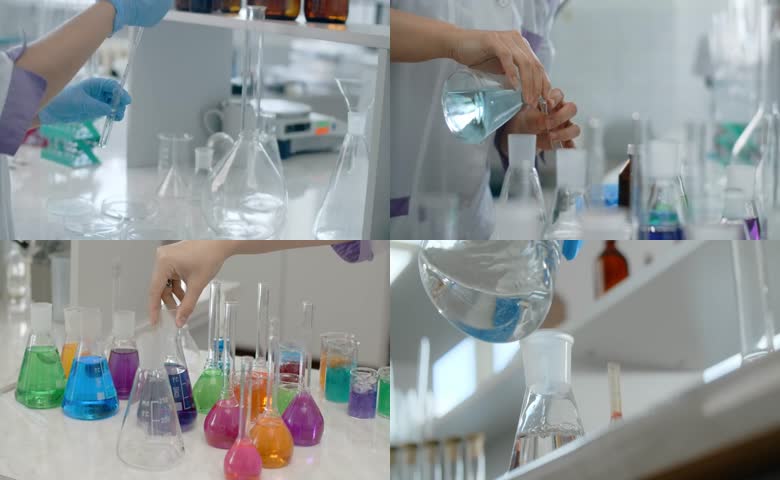 科研人员化学实验操作