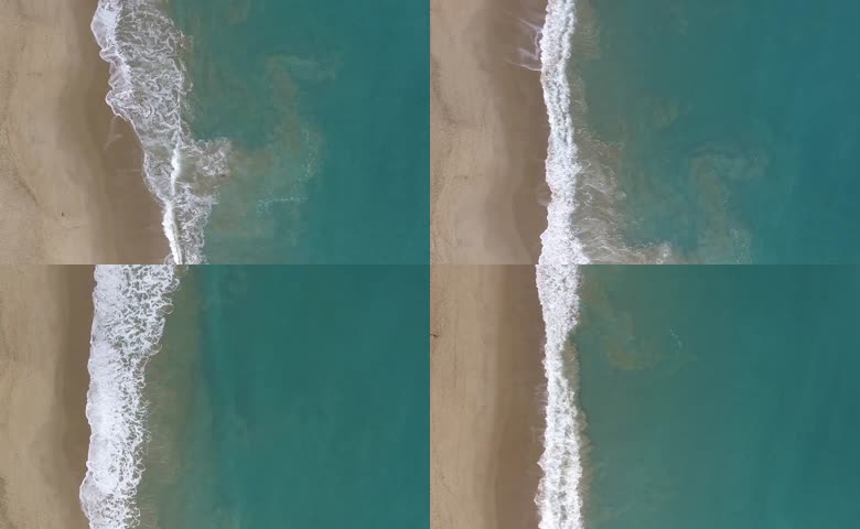 海浪拍打沙滩