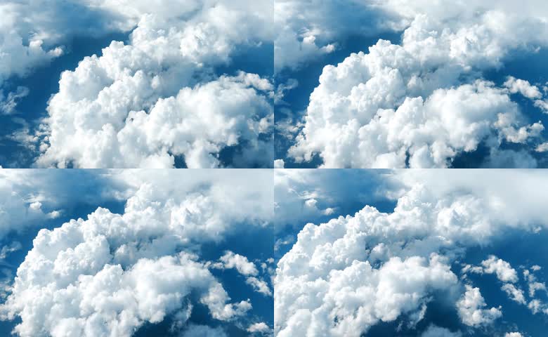 高空俯瞰蓬松积云