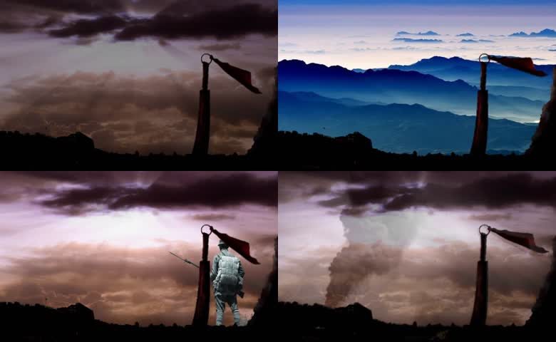 红军素材在太行山上