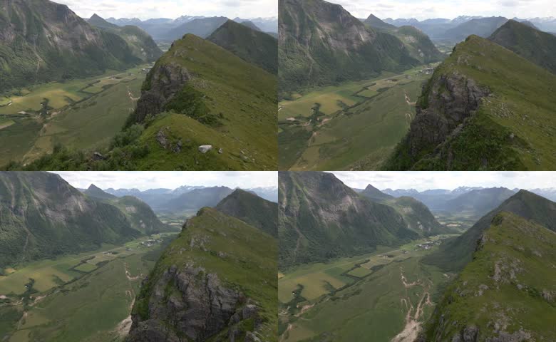 群山旷野航拍景色