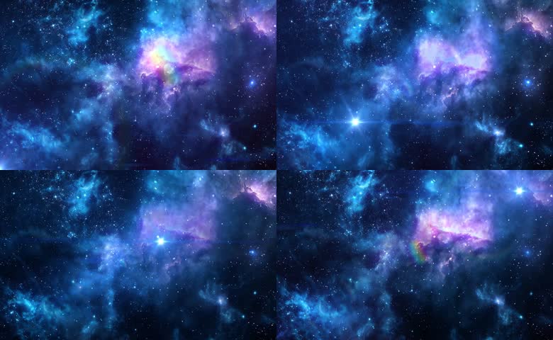 蓝紫色宇宙星云