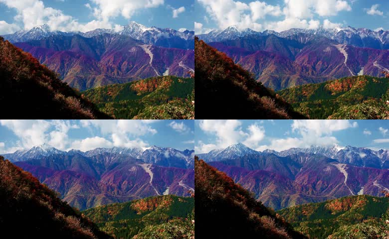 高山秋色层叠山林