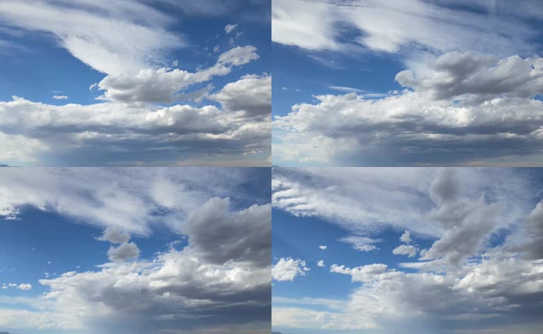 蓝天白云自然实景