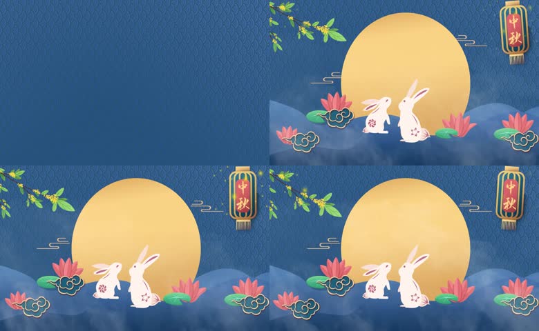 中秋节玉兔背景