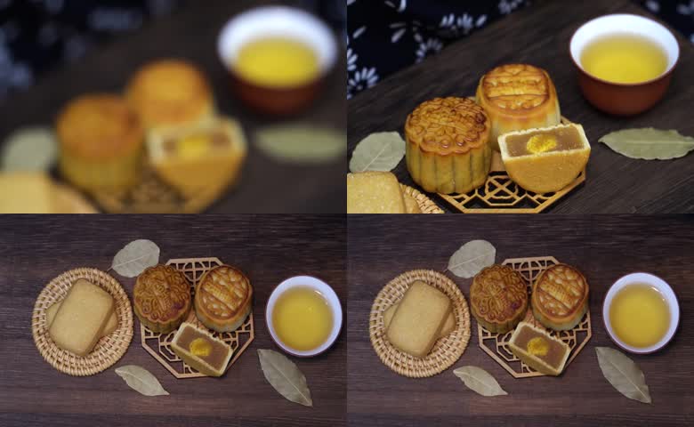 中秋月饼配茶饮