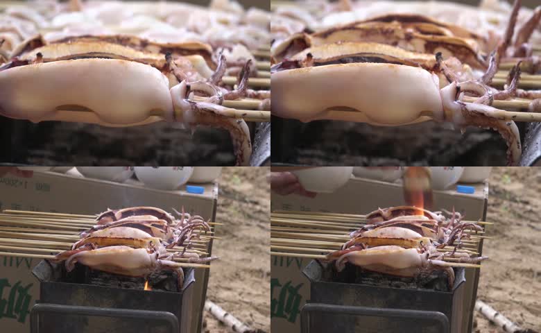 烧烤烤鱿鱼