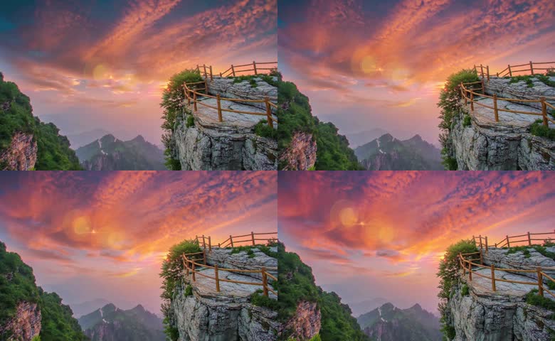 白石山峡谷黄昏