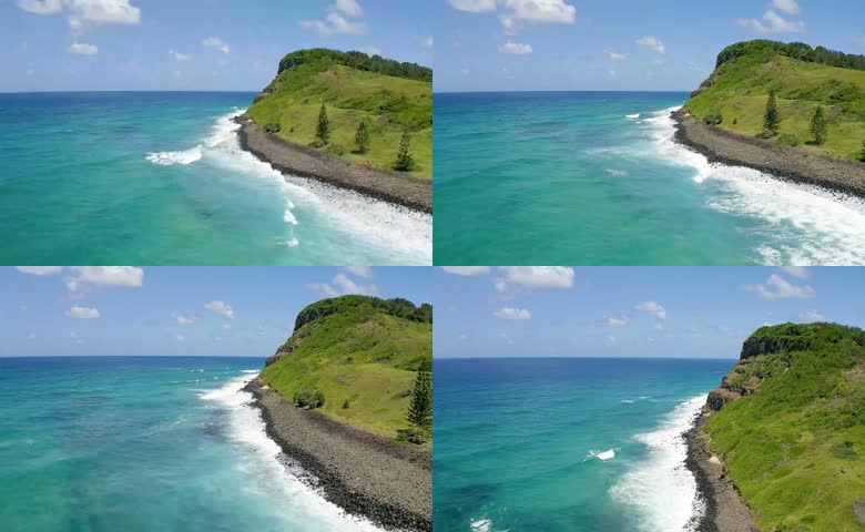 碧绿大海海岸线