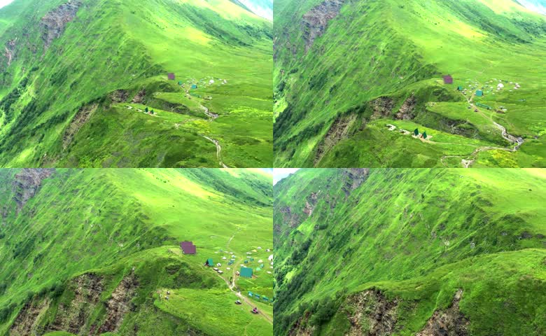 山顶村庄美景