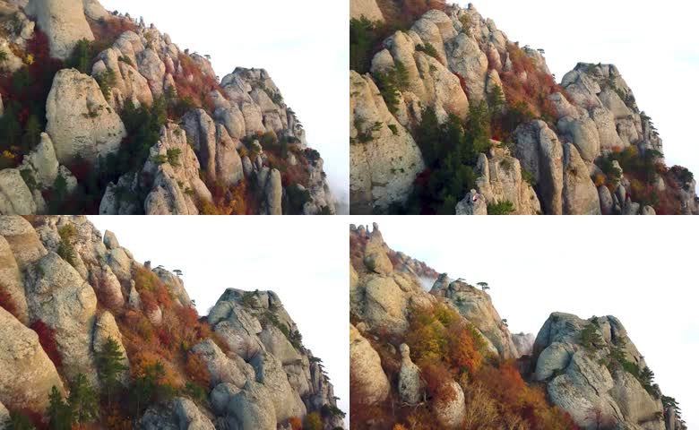 山顶奇石群美景