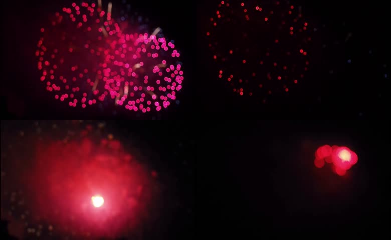 红色心形烟花秀