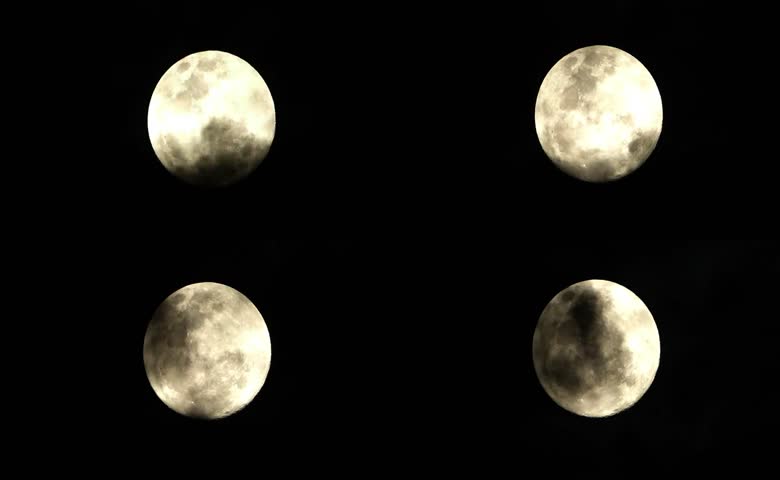 黑夜天空中的高清满月