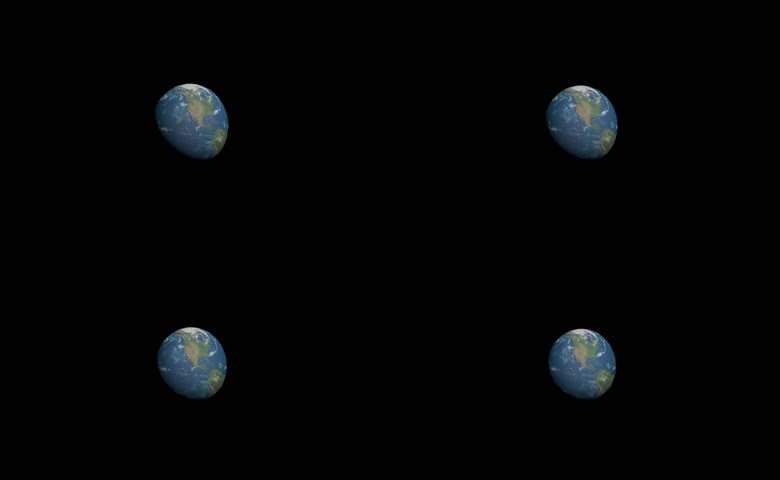 黑背景3D地球宇宙展示