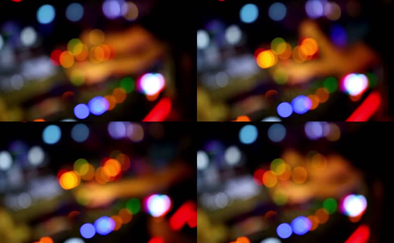 夜晚室内虚焦灯光