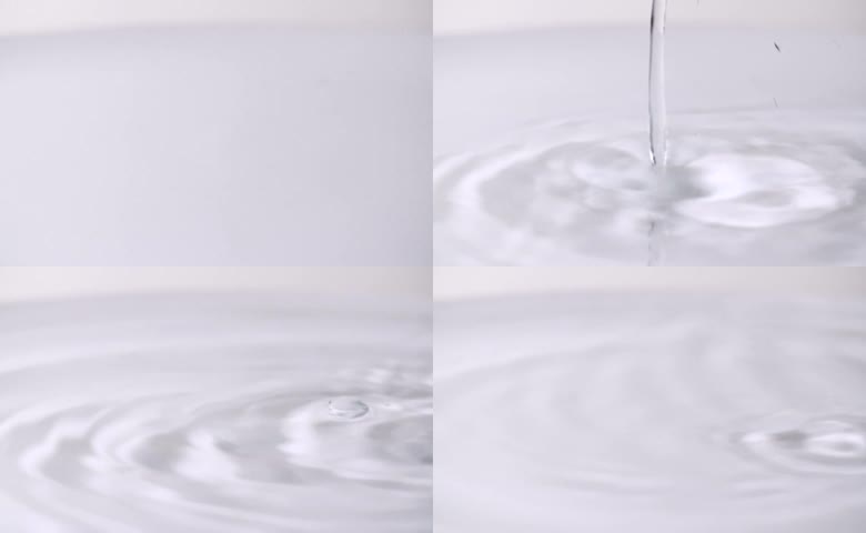 水滴涟漪滴落