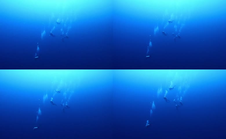 深海潜水运动下潜全过程