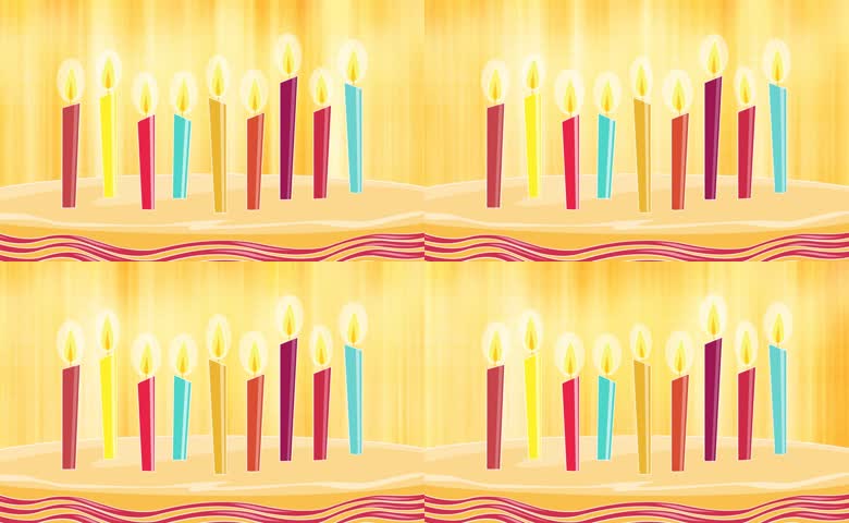 生日庆祝蜡烛背景视频