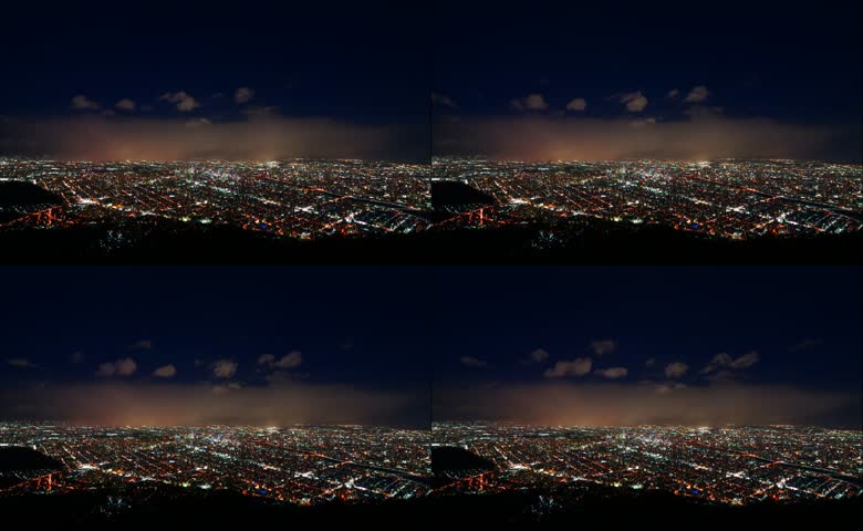 城市鸟瞰夜景