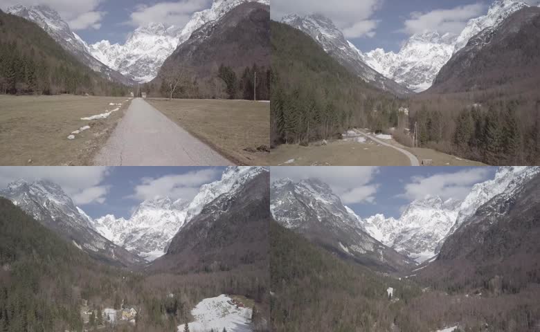山林森林高山意大利阿尔卑斯山.