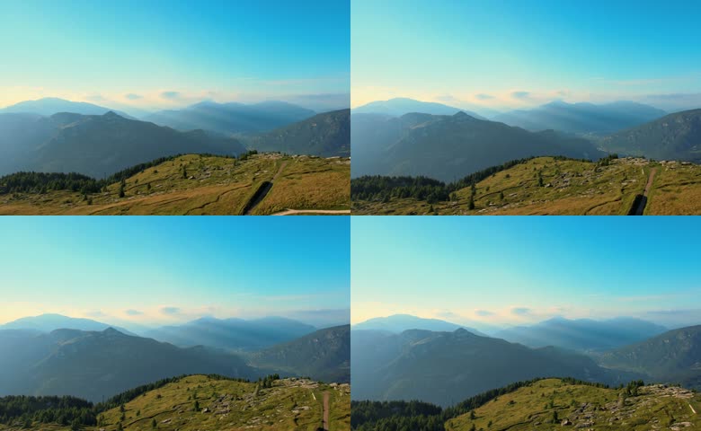 山峦群山夏季航拍