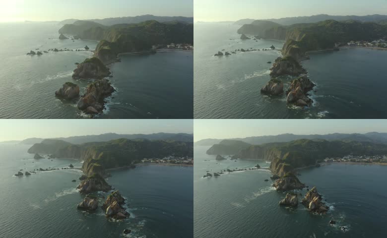 岛屿风光中礁石海岸