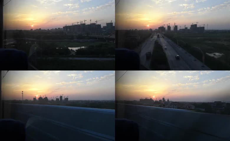 旅途中的夕阳