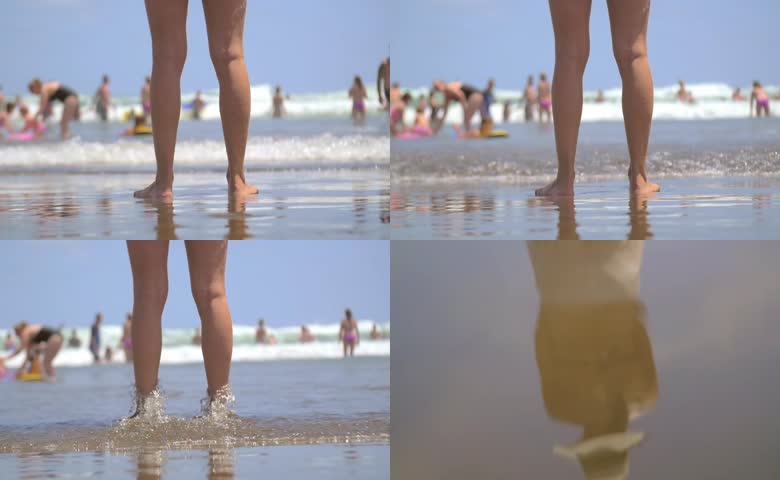 海洋海滩海浪游泳浴场