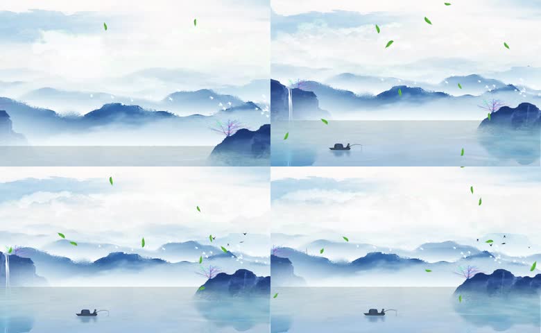 诗歌朗诵背景素材云海