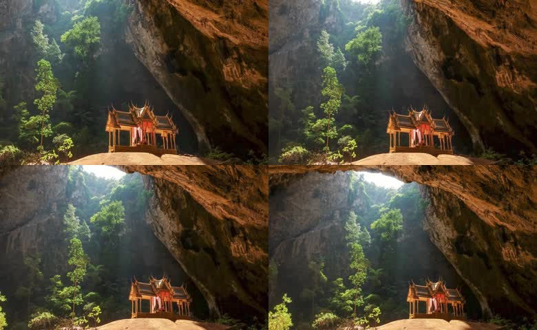 溶洞光线夏季