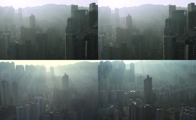 晨间城市风光