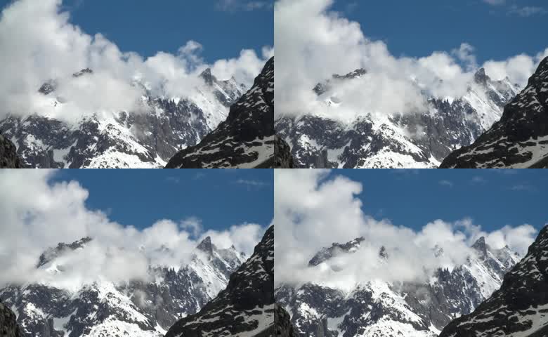 高原山川雪山云雾
