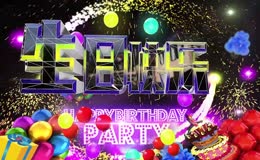 生日快乐生日派对场景素材