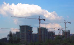 城市基础设施建设实拍延时摄影
