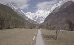 山林森林高山意大利阿尔卑斯山.