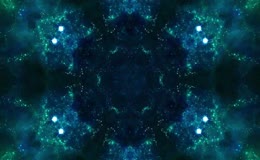 蓝色星空对称万花筒动态光效