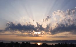 霞光红霞落日