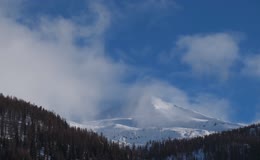 冬季高山森林雪景