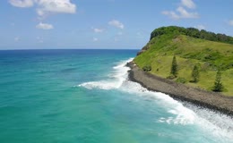 碧绿大海海岸线