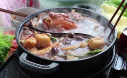 海鲜火锅家庭聚餐实拍