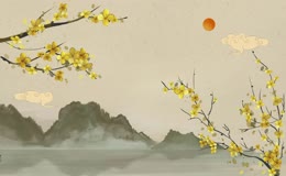 中国风山水无缝循环背景