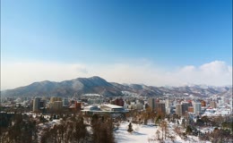 风景冬季城市冬天