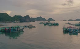 海洋海岛航拍渔船