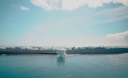 海洋冰海蓝天白云