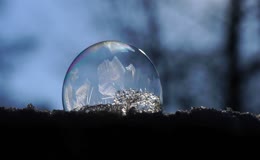 冰雪奇观自然结晶现象