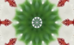 绿色对称万花筒特效