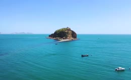 航拍大连棒棰岛